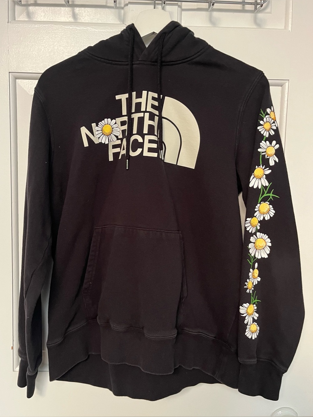 The North Face Black Hoodie with Daisy Sleeve